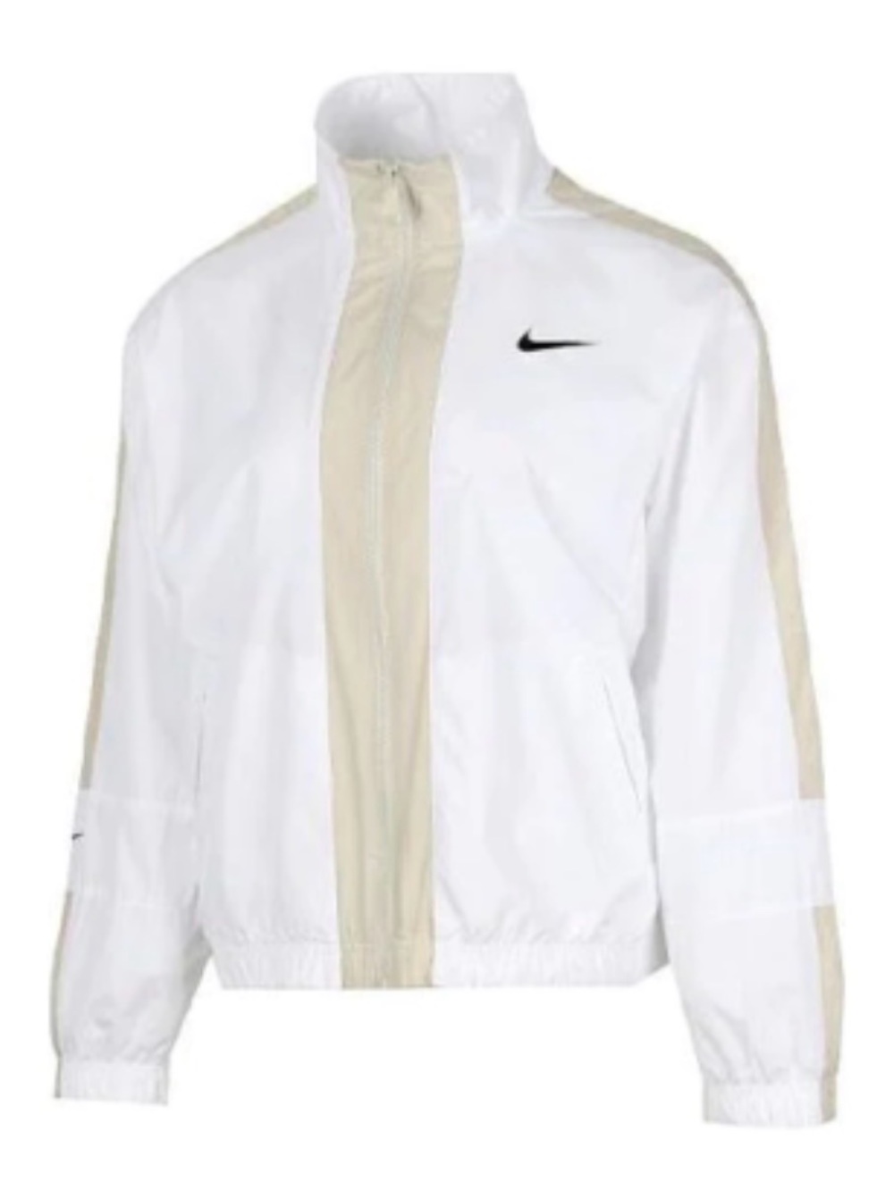 Nike Women's White and Beige Lightweight Bomber Jacket M